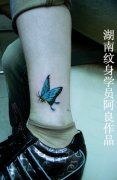 湖南纹身培训学员阿良蝴蝶纹身图案作品