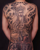 纹身师李哲的满背地藏王作品照片