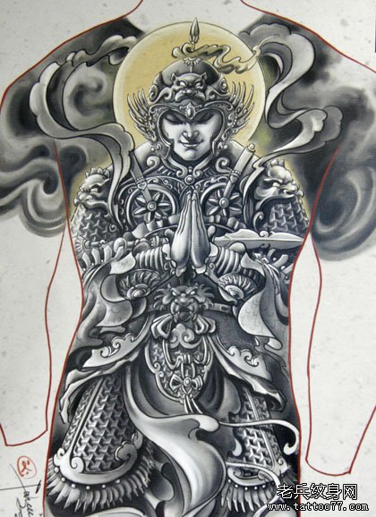 佛的护法神韦陀纹身图案及寓意