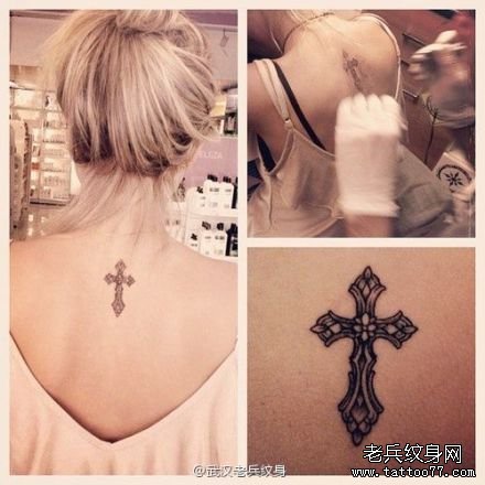 一款女性脖子纹身图案由武汉最好的纹身店推荐