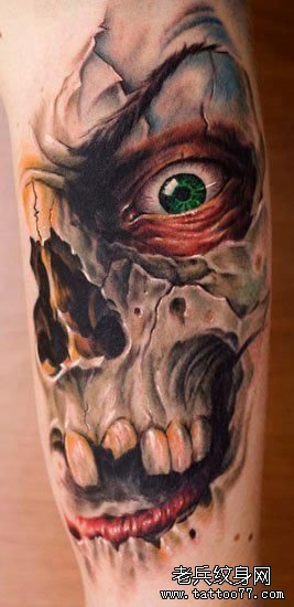 一款手臂死神纹身图案由武汉最好的纹身店推荐