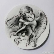 武汉最好的刺青店推荐一款天使宝宝纹身手稿图案