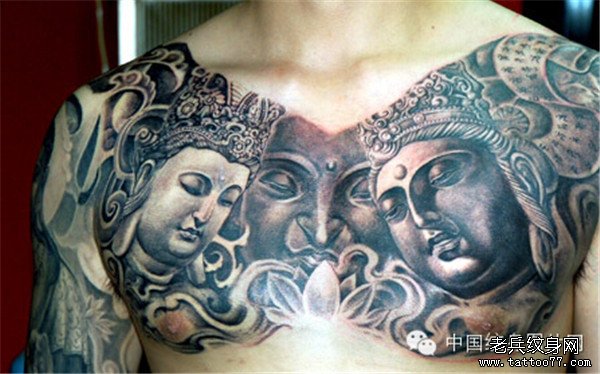 观音佛纹身图案由武汉最好的纹身店推荐_武汉