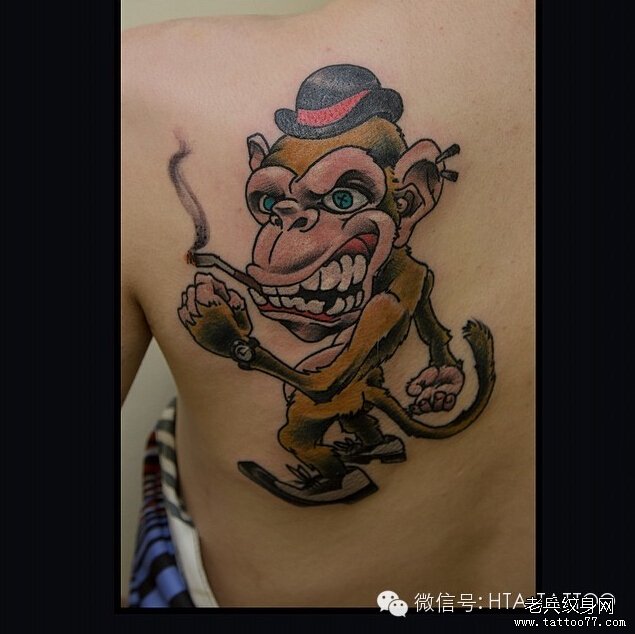 一组tattoo十二生肖の猴子纹身图案由武汉纹身提供