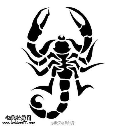 图腾蝎子纹身手稿图案