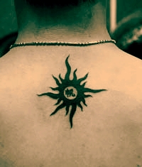 脖子太阳后裔纹身内容图片分享