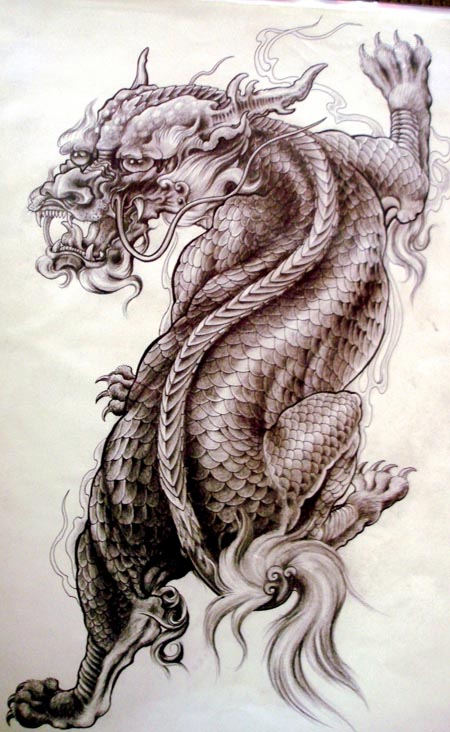 麒麟纹身图片图片