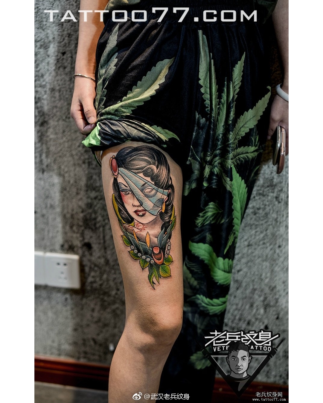武汉school女郎纹身图案作品