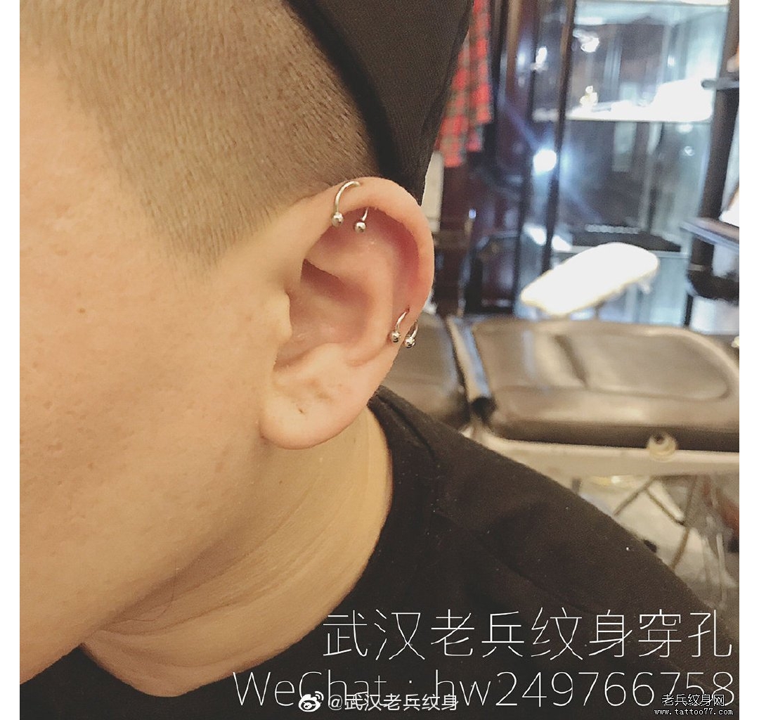 恢复后耳骨钉本店作品