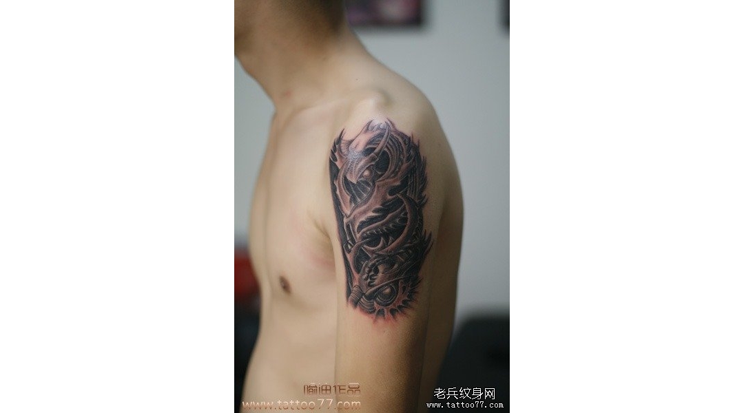 武汉老兵纹身：大臂3D纹身图案作品