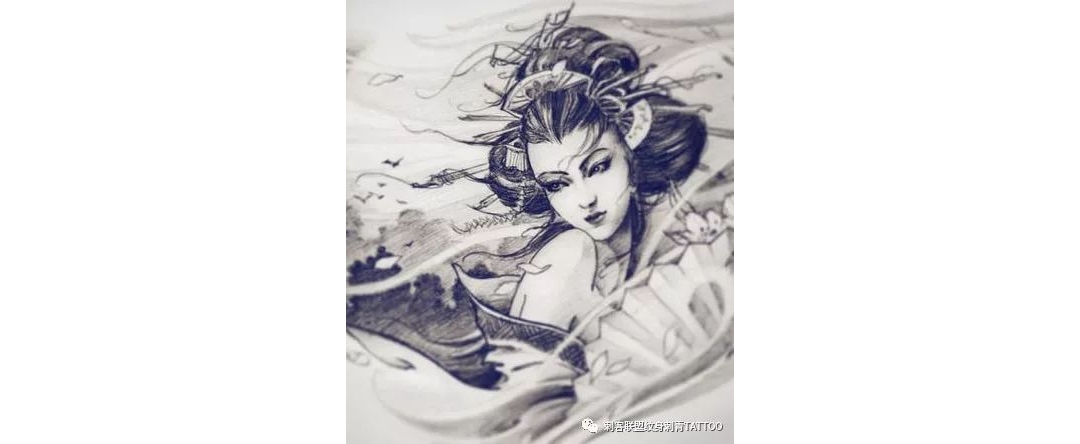 史上最全艺伎纹身图片手稿大全
