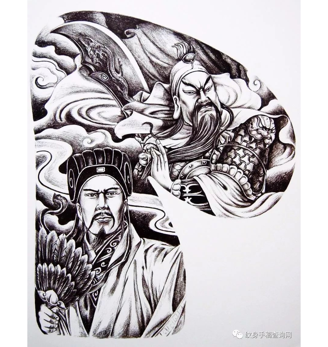 50张中国古典传统神话人物纹身手稿