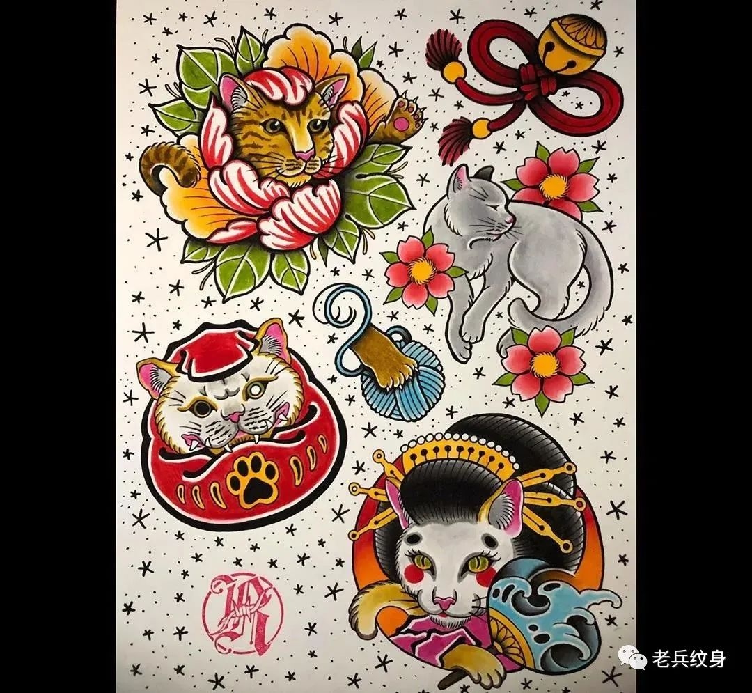 纹身素材——色彩鲜亮的日式传统