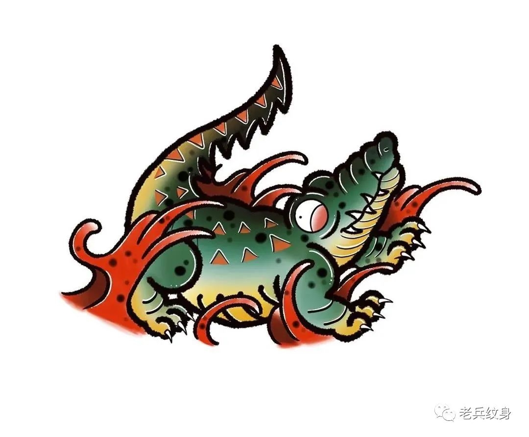 纹身素材第1233期——New school