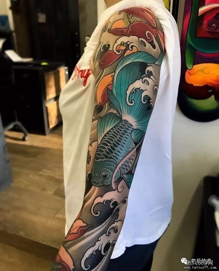 锦鲤，象征好运的纹身图案