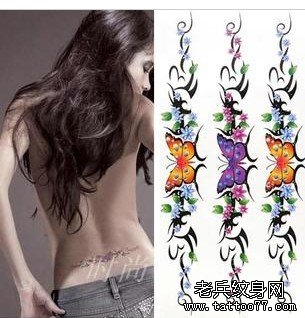 纹身贴创意假纹身腰臂环性感蝴蝶时尚