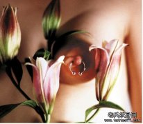 奇特的乳环穿孔艺术图片欣赏