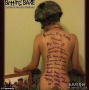 美军嫂宣言刺背　呼吁关注美国大兵战后遗症（图文）