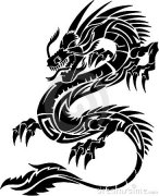 为大家提供一款帅气的图腾龙纹身图案
