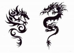 帅气的图腾龙纹身图案