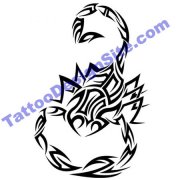 比较受欢迎的图腾蝎子纹身图案