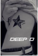 女生侧腰好看的五角星纹身图案