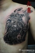 手臂酷的关公关二爷纹身图案