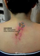 艳丽精美的彩色钥匙纹身图案