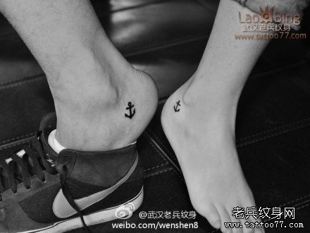 2013年情侣船锚纹身图案的寓意