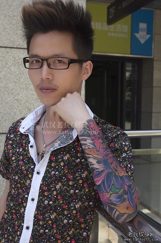 武汉最好的纹身店老兵纹身小花臂纹身图案作品
