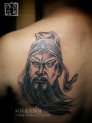 后背关公关二爷纹身图案作品及意义
