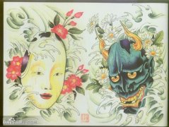 一款潮流经典的般若纹身手稿