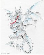 超牛经典的一款机械龙纹身图案
