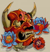 一款漂亮超酷的般若纹身手稿