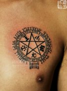 疯子纹身师为一顾客打造的家族徽章纹身作品及意义