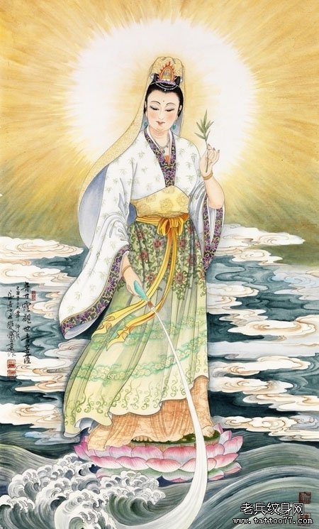 推荐一组很好的观世音菩萨纹身图案大全