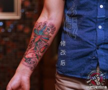 武汉老兵纹身店兵哥制作的手部佛手莲花纹身作品及意义