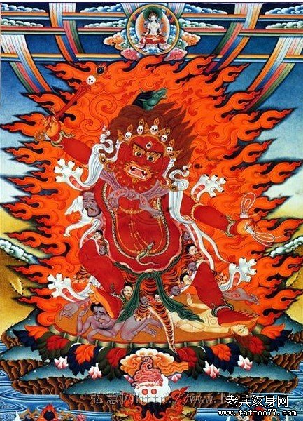 观音千千万万化身中之一马头金刚纹身图案大全
