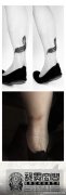 女生腿部唯美经典的羽毛纹身图案