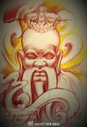 一款潮流经典的宗教人物纹身手稿