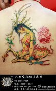 后背经典的一款辟邪纹身图案