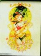 一款时尚很酷的海盗美女纹身手稿