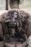 推荐一款经典的满背飞天纹身作品