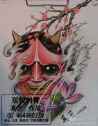 经典可爱的一款般若纹身手稿