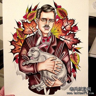 推荐一款欧美人物纹身手稿