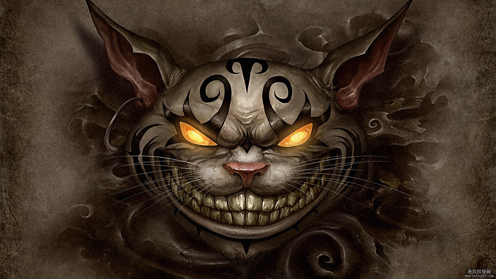 2014年龙猫战士高清纹身壁纸桌面图片下载