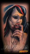 欣赏一款欧美人物纹身作品