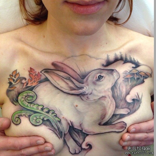 推荐一款性感时尚的兔子纹身图案