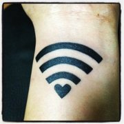 小清新wifi手机信号标识纹身图案