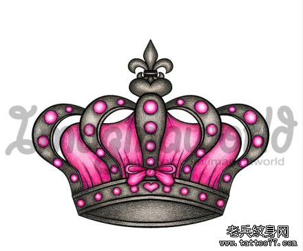 一款皇冠小清新手稿图案图片由武汉纹身网推荐